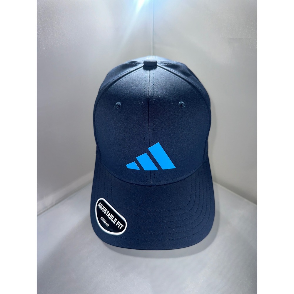 Adidas Mens 3-Bar Snapback Hat Legend Ink Blue Pulse Blue AEROREADY OSFM NEW